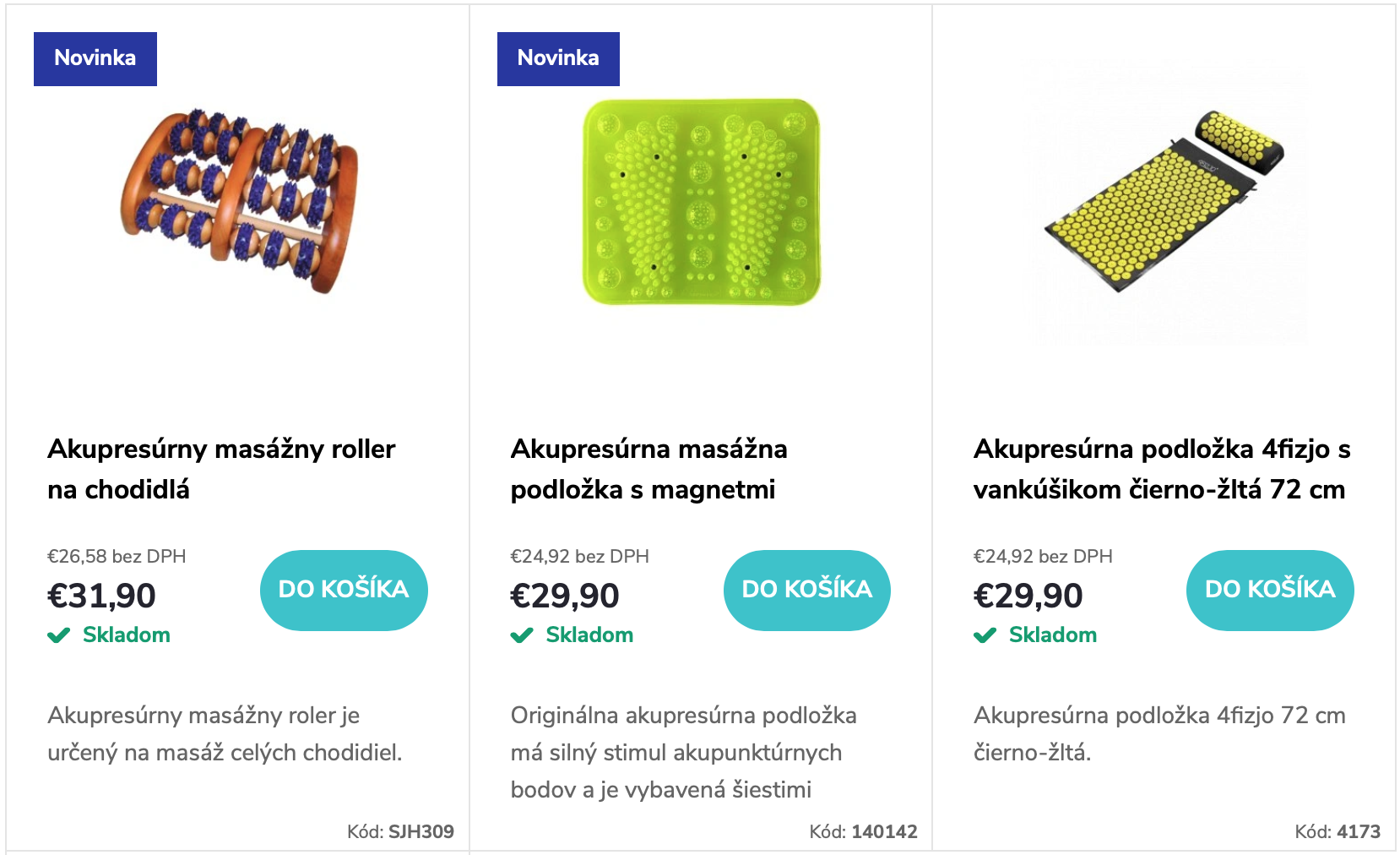 Akupresúrne podložky - www.sanlux.sk
